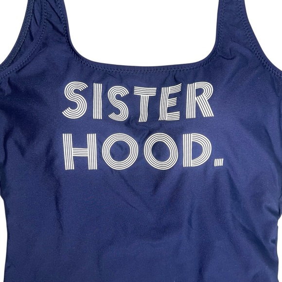 NWT Draper James x Helen Jon Collab Sisterhood Nassau Blue One-Piece Swimsuit M - Picture 3 of 8